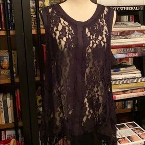 Sheer Black Lace Top